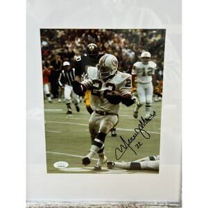Mercury Morris Autographed Framed 8x10 Miami Dolphins JSA COA